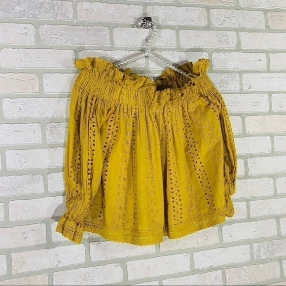 Revolve Endless Rose Embroidered Bardot Top - Picture 5 of 10